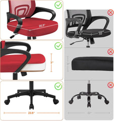 Office Chair Desk Chair Mid Back Mesh Task Chair Computer Chair