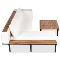 Luxury Patio Furniture Set with Removable Cushions and Coffee Table,