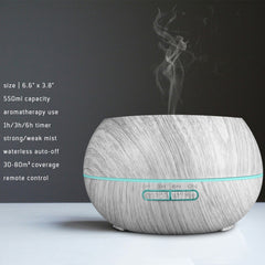 Gift of Wellness  Premium Wood Diffuser Set w/6 Essential Oils & Remote   Perfect Housewarming/Christmas Present