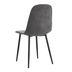 Modern Mid-Century Style Dining Chairs Set of 4 with Soft Linen Fabric