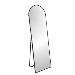Black 63x20 inch metal arch stand full length mirror