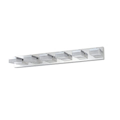 Modern 6-Light Chrome LED Vanity Mirror Light Fixture For Bathrooms
