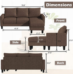 Aadvik 77.55'' Upholstered Sofa Chaise