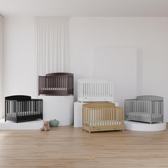 Benton 5-In-1 Convertible Crib With Drawer (Espresso) - Converts From Baby Crib To Toddler Bed, Daybed And Full-Size Bed, Fits
