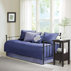 Madison Park Cotton Daybed Cover Set-Double Sided Quilting Classic Cottage Design All Season Bedding With Bedskirt, Matching