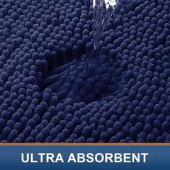 Luxury Chenille Bathroom Rugs 47X17, Extra Soft And Absorbent Shaggy Bath Mat, Hine Washable, Non-Slip Plush Carpet Runner For