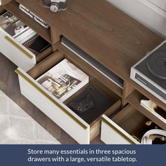 70" TV Stand for TV up to 70", Modern Home Entertainment Center with