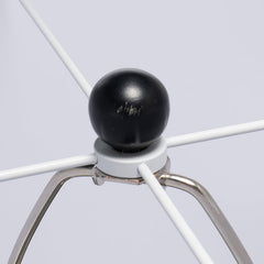 D15x26.7' Black Aluminum Table Lamp with Two Varying Disc Accents and