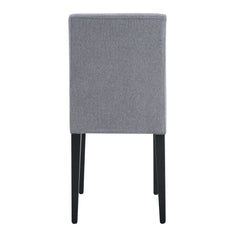 Exquisite Light Gray Linen-Cotton Dining Chairs Set of 4, Simple and