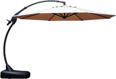 11FT Cantilever Umbrella with Base Outdoor Large round Aluminum Offset