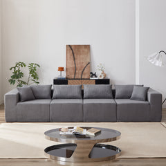 104-Inch Corduroy Modular L Shaped Sectional Sofa,Luxury Floor Couch
