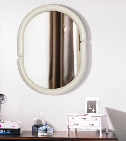 Contemporary Bagel-Shaped Wall Mirror with Candy-Colored Futuristic