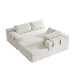 Modern Chenille Upholstered Sectional Sofa Couch Set,Modular 108' L