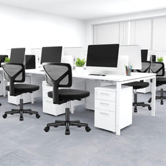 Armless Desk Chairs with Wheels Cute Home Office Chair No Arms,