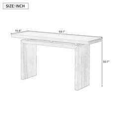 Uniquely Designed Ash Veneer Console Table, Modern Simple Style,