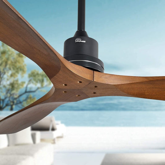 Ceiling Fan without Lights, 52 Inch Low Profile Flush Mount Mordern