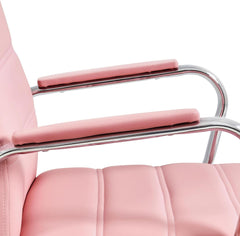 Mid-Back Office Chair with Arms 360� Swivel PU Leather Height