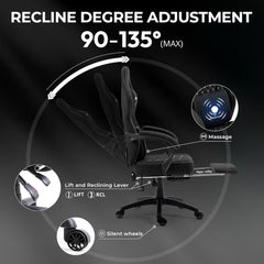 Gaming Chair Breathable Fabric Computer Chair with Pocket Spring