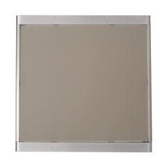 43' Outdoor Aluminum Frame Bar Table with Glass Table Top, Grey Finish