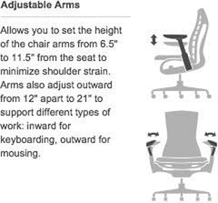 Embody Ergonomic Office Chair | Fully Adjustable Arms and Carpet