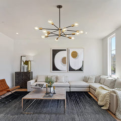 Modern Chandelier Ceiling Light Fixture Sputnik Chandeliers Gold and