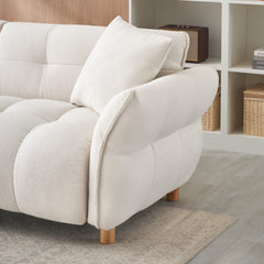 93.70 inches long, Teddy Sofa Fabric,with two matching pillows and
