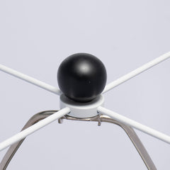 D15x26.7' Black Aluminum Table Lamp with Two Varying Round Accents and