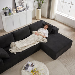 Modern Chenille Upholstered Sectional Sofa Couch Set,Modular 108' L