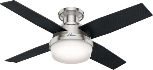 Fan Dempsey Low Profile Ceiling Fans with Lights and Remote, Flush