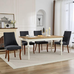 Velvet Dining Chairs Set of 4,Comfy Fabric Upholstered Accent Chairs