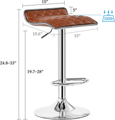 Adjustable Bar Stools Set of 2, Bar Height Stools for Kitchen Counter