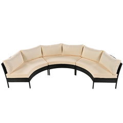 Patio Furniture Set, 3 Piece Curved Outdoor Conversation Set, All