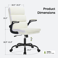 Office Chair Adjustable Desk Chair Mid Back Executive Comfortable