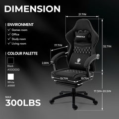 Gaming Chair Breathable Fabric Computer Chair with Pocket Spring