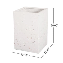 MGO Handmade Rectangle Planter Box, 20''H, White