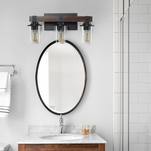 3 Lamps Farmhouse Dresser Lamps Rustic Bathroom Lamps Bathroom Wall