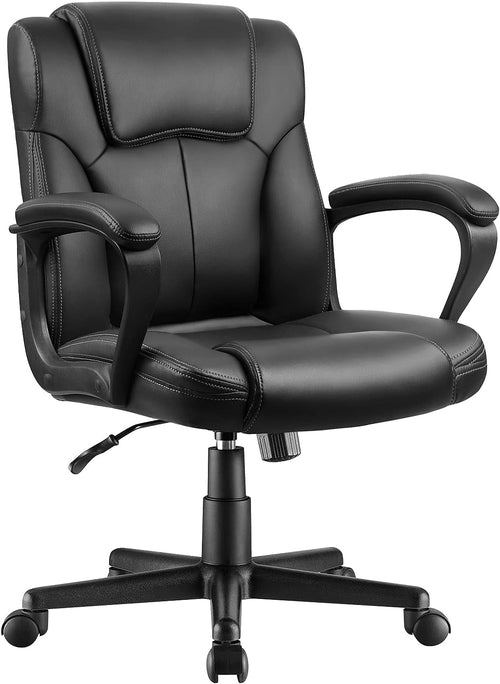 Executive Office Chair Swivel Task Seat with Ergonomic Mid-Back, Waist