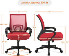 Office Chair Desk Chair Mid Back Mesh Task Chair Computer Chair