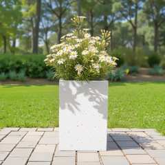 MGO Handmade Rectangle Planter Box, 20''H, White