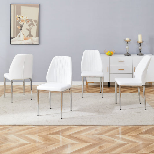 Modern Comfort Dining Chairs Set of Four with Extended Backrest in