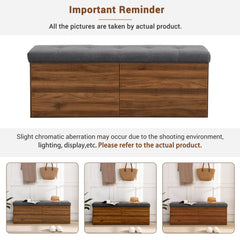 49" Storage Bench Storage Cabinet Storage Ottoman with Adjustable
