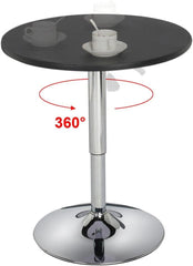 Black Adjustable MDF Top Bar Table