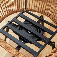 Modern 3-Piece Set: 17.7' Anti-Spill Round Coffee Table + 2 Rattan