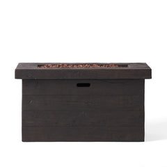 CUSTER Rectangular MGO Fire Pit 50,000 BTU Brown Magnesium Oxide 45