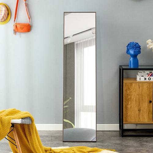 3rd generation gray solid wood frame full length mirror, dressing