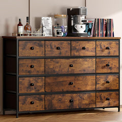Dresser with 13 Drawers Dresser TV Stand for 55" TV Long Dresser for