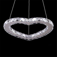 Modern Heart Crystal Chandelier Pendant Lighting Home Decor Led Ceiling Lamp Fixtures For Dining Room Lustres Hanging Lighting