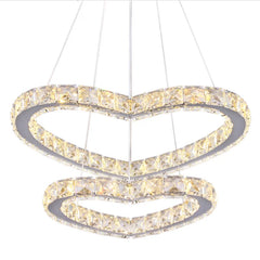 Modern Heart Crystal Chandelier Pendant Lighting Home Decor Led Ceiling Lamp Fixtures For Dining Room Lustres Hanging Lighting