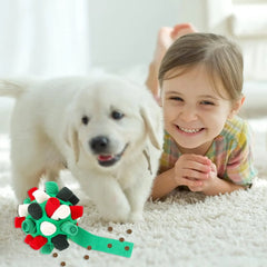 2pcs Dog Puzzle Toys Snuffle Ball Encourages Foraging Skills Training Cloth Strip with Hidden Food Interactive Dog ball Toys