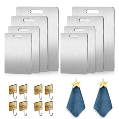 Knife-Friendly Cutting Board, Different Sizes Stainless Steel Cutting Board for Kitchen, 304 Steel Chopping Board Set